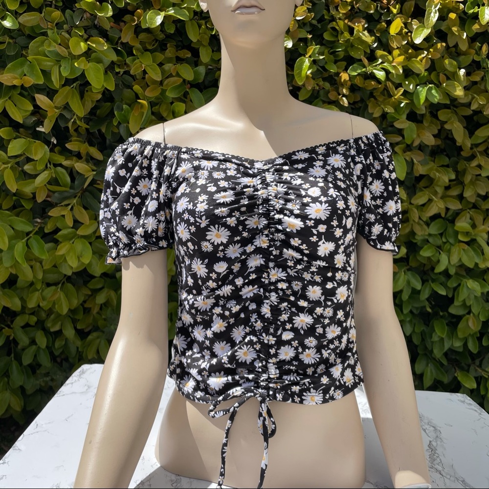 String me Black/Floral Crunchy Top SET